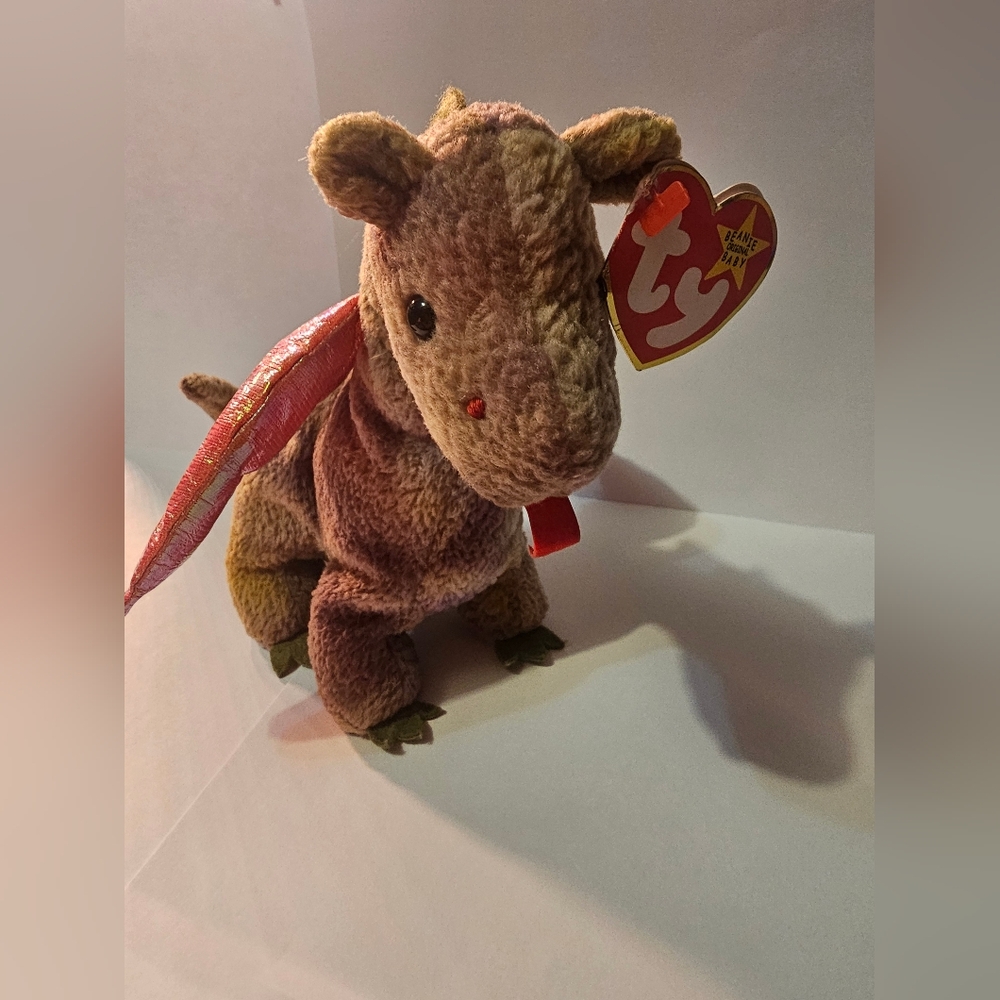 Scorch the dragon beanie baby collectible plush 90s stuffed plush ty toy kids